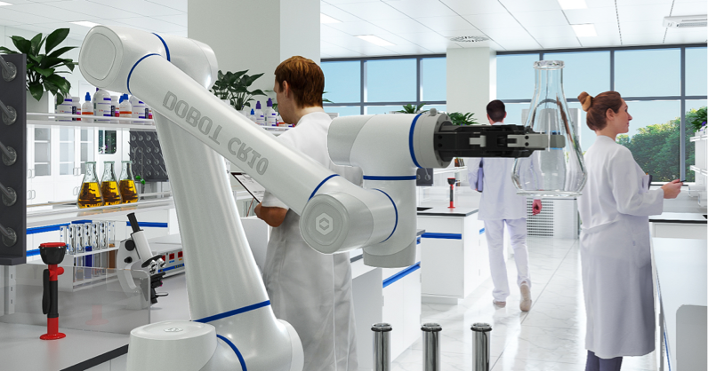 越疆科技,越疆,越疆機器人,越疆官網,dobot,協作機器人,越疆協作機器人,協作機械臂,協作機械手,自動化機械臂,協作機器人品牌,協作機器人制造商,協作機器人研發,具身智能機器人,協作機器人,科研行業應用,樣本收集,樣本運輸,離心處理,化學處理,樣本歸檔,運行效益,安全功能,可靠性認證,化學物品取樣,裝填,重復定位精度,減少實驗傷害,減輕負擔、安全可靠